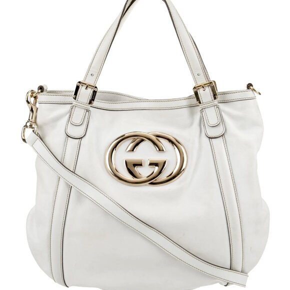 Gucci Bucket Bag Gold & Metallic Leather - White - Picture 1 of 5